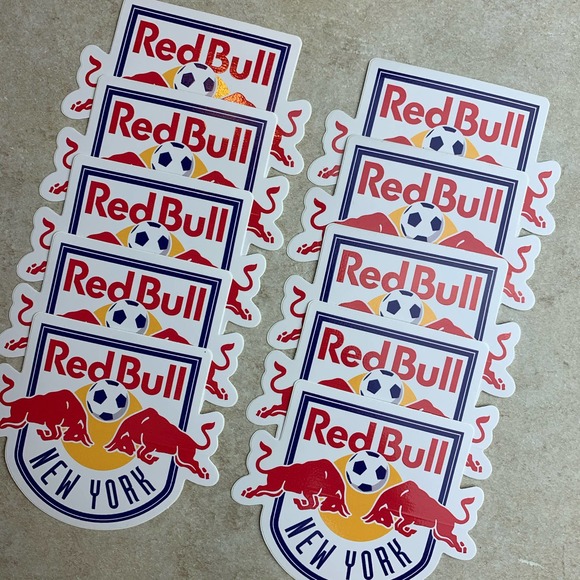 10 Piece New York Red Bulls RBNY MLS Soccer Football Red White Silicone Bracelet - Picture 3 of 4
